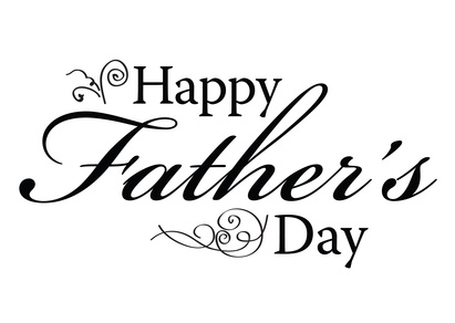 Happy Fathers Day type for card or ad.